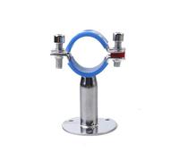 DSZUJTYROP with Blue Case Fit 102mm OD Tube 304 Stainless Steel Pipe Hanger Bracket Clamp Suppoert Clip with Base Plate