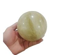 DSZUJTYROP Yellow Crystal Ball Quartz Sphere Gemston Home Decor (Size : 60-70mm)