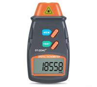 DT-2234C+ Tacómetro óptico digital sin contacto 2.5-99999 rpm velocímetro infrarrojo con memoria de datos 20 valores pantalla grande medición rápida 0,8S para máquina de ventilador de motor (amarillo