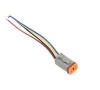 DT Conector automotriz impermeable con cableado de 15cm DT06-2S/DT04-2P 3P 4P 6P 8P 12P enchufe macho hembra for automóvil 1 Uds(4 Pin Female)