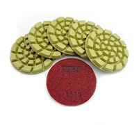 DT-DIATOOL Almohadillas de Pulido de Diamante 100mm 6 Piezas #1500 Seco o Húmedo para Hormigón Cemento Terrazo Suelo