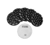 DT-DIATOOL Almohadillas de Pulido de Diamante 100mm 6 Piezas #30 Seco o Húmedo para Hormigón Cemento Terrazo Suelo