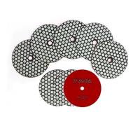 DT-DIATOOL Diamante Almohadilla de Pulido Seco 100mm 8 Piezas #400 para Granito Mármol Cerámico