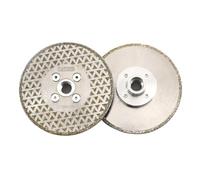 DT-DIATOOL Disco Diamante de Corte y Rectificado 2 Piezas 115 mm x M14 Hoja de Sierra Electrochapado para Piedra Mármol Baldosa Granito