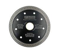 DT-DIATOOL Disco Tronzador Diamante 115 mm x 22,23 mm/20 mm Hoja de Sierra con Malla Turbo para Corte de Porcelanico Azulejos Mármol Granito Cerámica
