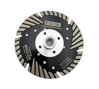 DT-DIATOOL Disco Tronzador Diamante 125 mm x M14 Hoja de Sierra Turbo con Dientes Protectores para Cortar Moler Hormigón Mármol Granito Azulejos