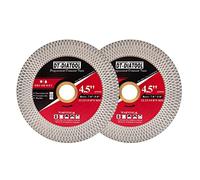 DT-DIATOOL Discos de Diamante 115MM*2 para Porcelanico - Doble Cara Disco de Corte y Rectificado Diamante Ultrafino para Cortar Esmerilar Cerámica Azulejos Mármol Granito Piedra Artificial,X Malla
