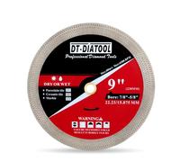 DT-DIATOOL Discos de Diamante 230MM*1 para Porcelanico - Doble Cara Disco de Corte y Rectificado Diamante Ultrafino para Cortar Esmerilar Cerámica Azulejos Mármol Granito Piedra Artificial,X Malla