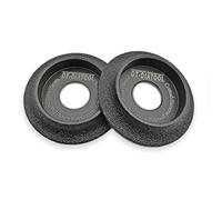 DT-DIATOOL Rueda de pulido de diamante para perfil de borde demi-bullnose 2 piezas 75 mm/3 pulgadas para mármol granito cuarzo cerámica piedra artificial espesor 10 mm