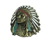 DT Native American Vintage Indians Head Western Cowboy Cinturón Hebilla para cinturón Accesorios Regalo para Hombres Mujeres, 2, 7.3cm x 7.8cm