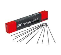 DT Swiss Competition - Radios Rectos de 14/15 g = 2/1,8 mm, Caja de 100, Color Negro, 272 mm