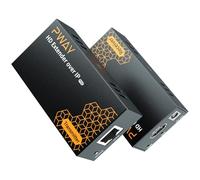 DT273P Extensor HDMI Extender Over IP 120m/400ft, Extensor HDMI Ethernet RJ45 para Cat5e/6/7, Full HD 1080P@60Hz, Soporta PoE y Transmisión 1 a Múltiples a través de Switch