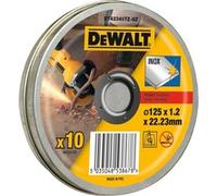 DEWALT - Lata com 10 discos de corte de alto desempeño para acero inox 125 x 1.2 x 22.23mm , DT42340TZ-QZ