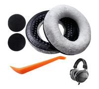 DT770 Almohadillas de repuesto para Beyerdynamic - Almohadillas de espuma para auriculares Beyerdynamic DT 770/Pro, DT 880/Pro, DT 990/Pro, repuesto de espuma, terciopelo suave, con barra de plástico