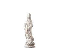 DTACBNEUZ Decoración del hogar Estatua de Buda Blanca Pura Decorativa de pie en la Entrada de la Sala de Estar, el vestíbulo de la Oficina, decoración Zen y Feng Shui