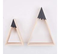 DTACBNEUZ Estante Flotante 2 unids/Set decoración del hogar estantes flotantes de Pared for Sala Estar Estante Dormitorio Triangular Madera exhibición Flotante la(Negro)