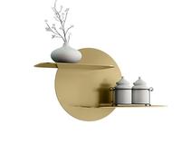 DTACBNEUZ Estante Flotante Estantes flotantes Estante de Pared, Sala Estar, Fondo TV, decoración, Flores for Plantas, Organizador Metal for Dormitorio, Cocina(Gold,Grande)