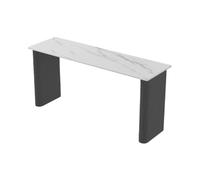 DTACBNEUZ Mesa de Bar Home Rock Slab Bar Table with Metal Legs Commercial Balcony Long Narrow Pub Height(Multi-Colored)