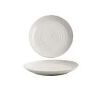 DTACBNEUZ plato hondo 1 pieza Plato de hueso doméstico carne occidental plano Vajilla color esmaltado(14 inch)