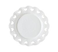 DTACBNEUZ plato hondo Plato de amor en relieve, plato corazón hueco blanco puro, fruta for el hogar, cerámica for postre, cena for restaurante casa