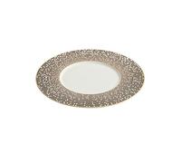 DTACBNEUZ plato hondo Plato de carne for restaurante 11,25 pulgadas/12 pulgadas, plato espagueti, plano comercial, cena cerámica moda personalizado(Gold,12 inch)