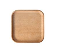 DTACBNEUZ plato hondo Plato de cena madera, plato Dim Sum for el hogar, pastel, cuadrado redondo pura, restaurante, cafetería, té la tarde(B,001)