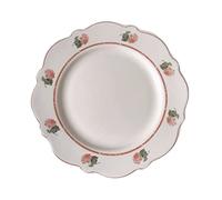 DTACBNEUZ plato hondo Plato de comedor cerámica, plato desayuno Floral Retro, postre, ensalada frutas, blanco, plano for cena en casa, hondo