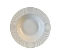 DTACBNEUZ plato hondo Plato de Pasta cerámica, tazón blanca pura, plato sopa for el hogar, restaurante, cafetería, ensaladera, postre Simple, hondo redondo