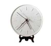 DTACBNEUZ Reloj de Pared Reloj de Pared Minimalista Retro con batería Piedra Cueva silenciosa montado en la(Blanco)