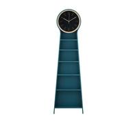 DTACBNEUZ Reloj de Suelo Reloj de pie con 6 estantes for Sala Estar, Moderno y Minimalista, Estante for Reloj Escritorio, Adornos for