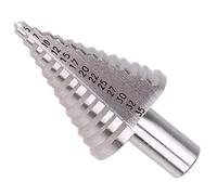 Dtacke Broca escalonada HSS de 5 a 35 mm, broca escalonada de 13 escalones, vástago redondo, flauta recta, herramientas de corte de madera para carpintería