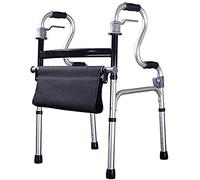 DTADYUO Armazón de Inodoro para Personas Mayores armazón para Caminar, Andador de Aluminio Plegable, Ajustable en Altura, ayudas de Movilidad para Personas Mayores con Asiento con Ruedas y reposabra
