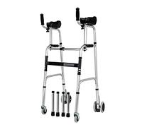 DTADYUO Armazón de Inodoro para Personas Mayores Armazón para Caminar Andador estándar Soporte Plegable - Asistencia con Almohadilla para reposabrazos Andador de 4 Ruedas Asiento Acolchado Ayudas de