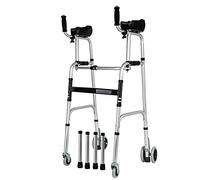 DTADYUO Armazón de Inodoro para Personas Mayores Armazón para Caminar, Plegable 4 en 1 Soporte Auxiliar con Almohadilla para reposabrazos Andador de 4 Ruedas Asiento Acolchado Ayudas a la Movilidad