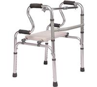 DTADYUO Armazón de Inodoro para Personas Mayores Rollator, reposabrazos Doble con polea, Silla de baño, con Placa de Asiento, Plegable, Ligero, para discapacitados, Ayuda para Caminar por Fractura,