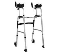 DTADYUO Armazón de Inodoro s para Personas Mayores Armazón para Caminar Plegable de Aluminio, Ayuda de Movilidad para Personas Mayores, reposabrazos Doble, Andador para Entrenador de Miembros inferi