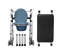 DTADYUO Armazón de Inodoro s para Personas Mayores Rehabilitación de pie Asiento de Inodoro con polea de Inodoro con Asiento Reposabrazos de Paseo Andador con muleta de baño, (Color: 2 Ruedas) (4 RU