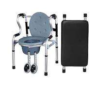 DTADYUO Armazón de Inodoro s para Personas Mayores Rehabilitación de pie Asiento de Inodoro con polea de Inodoro con Asiento Reposabrazos para Caminar Muleta de baño Andador, (Color: 2 Ruedas) (2 RU