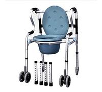 DTADYUO Armazón de Inodoro s para Personas Mayores Silla móvil con Inodoro con Ruedas Ancianos discapacitados Las Personas con discapacidad Pueden Desmontar Reposabrazos de Refuerzo de Inodoro Multi