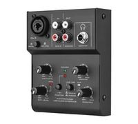 DTADYUO Mezclador de Audio Consola de Mezclas de 3 Canales Interfaz de Audio USB Plug-and-Play 18V Phantom Power Supervisión y operación fáciles (Color : Black, Size : One Size) (Black One Size)