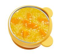 Dtaigou Bol Para Bebé | Platos Con Ventosa Para Niños Con Inclinación De 15 Grados - Recipiente Interior de Acero Inoxidable para Comida de Niños Pequeños en Casa o Viaje