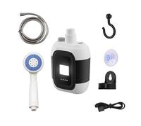 Dtaigou Bomba de Ducha para Camping,Bomba De Ducha Recargable Con Luz LED Para Senderismo - Accesorio De Aventura Para Baño De Mascotas Senderismo Playa Jardín