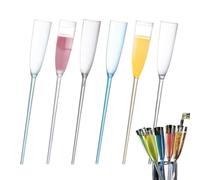 Dtaigou Copas de Tostado de Boda, 6 Copas de Vino, Champán para Bodas, Vasos de Jugo de Colores, Vasos de Agua, Set de Regalo de Plata para Compromiso, Brindis, Fiesta de Aniversario, Despedidas