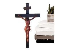 Dtaigou Crucifijo católico para pared,Crucifijo de pared - Crucifijo de meditación de la herida de Cristo - Escultura renacentista, figuras coleccionables, decoración de pared religiosa de Jesucristo