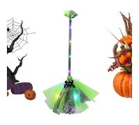 Dtaigou Escoba De Disfraz De,Con Luz LED para Cosplay Portátil,Accesorio de Escoba de para Disfraz de Halloween - Para Estudiantes Mujeres Adolescentes Adultos Casa Encantada Cementerio Fiesta Sala
