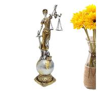 Dtaigou Escultura de la Diosa Ciega de la Justicia,Escultura de la Señora de la Justicia - Estatua de la Dama de la Justicia y la Justicia,Adorno de Escritorio de la Diosa de la Justicia y la equidad