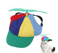 Dtaigou Gorra De Hélice para Perros,Sombrero para Mascotas - Protección Solar Colores Arcoíris Suave Gorra Razas Pequeñas Exterior Fiesta Jardín Parque Playa