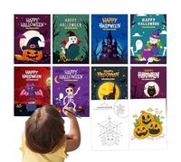 Dtaigou Libro De Dibujos De Halloween Infantil | Actividades Creativas Para Niños En Halloween | Detalles para Fiestas, Materiales Educativos para Garabatear para Escuelas, Guarderías y Viajes