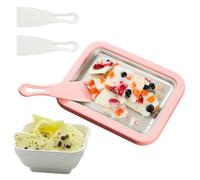 Dtaigou Máquina De Hielo Enrollado,Máquina De Yogur Casa Con Bandeja - Fría Instantánea Con 2 Spatules,para Adultos Cocina Hogar Reunión Familiar Al Aire Libre Cocina