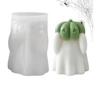 Dtaigou Moldes De Velas De Silicón,Molde para Resina Epoxi - Forma de Calabaza y Fantasma para Manualidades en Cemento Yeso Resina para Decoradores y Organizadores de Eventos Estacionales